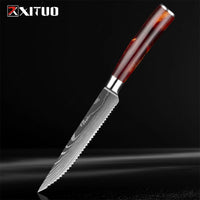 XITUO 1-8Piece Kitchen knife Set 7Cr17Mov Stainless Steel Chef Knife Ultra Sharp Santoku Cleaver Utility Knife Cooking Knives