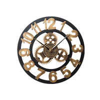 1PC 30/35/40CM Industrial Gear Wall Clock Moving Gear Clock Rustic Gear Wall Clock Industrial Decor Clock for House Warming Gift