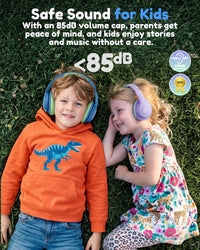 Acer OHR702 Kids Bluetooth 6.0 Headphones Over Ear Headphone with Mic 85dBA Safe Volume USB C Fast Charging Toddler Headphones
