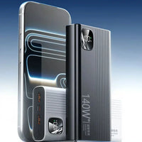 Lenovo 500000mAh 140W PowerBank Super Fast Charge Portable Powerbank External Battery Charger LED Display For iPhone