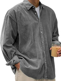 New Corduroy Shirt For Men Long-sleeved Trendy Casual Loose-fitting Thick Shirt/JacketFor Men, Suitable for Autumn and Winter