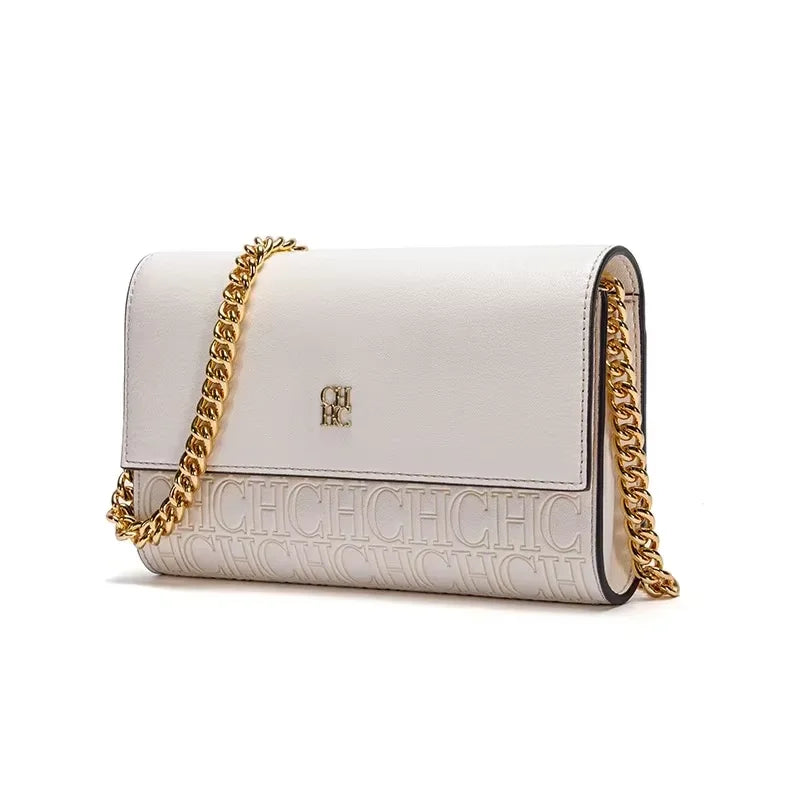 CH Fashion Women's Shoulder Bag with Letter Printing Design 2025 Festival Essential Versatile Women's Chain Bag