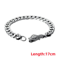Factory Price S925 Sterling Silver Snake-Head Trendy and Fashionable Retro Punk Python Bracelet Jewelry Couples Gift