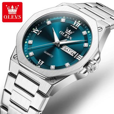 OLEVS 3736 Luxury Original Watches For Man Sports Quartz Watch Waterproof Luminous Week Date Watches Gift Box 2026