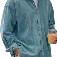 New Corduroy Shirt For Men Long-sleeved Trendy Casual Loose-fitting Thick Shirt/JacketFor Men, Suitable for Autumn and Winter