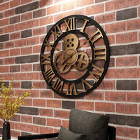 1PC 30/35/40CM Industrial Gear Wall Clock Moving Gear Clock Rustic Gear Wall Clock Industrial Decor Clock for House Warming Gift