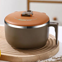 Instant Noodles Bowl 304 Stainless Steel Instant Noodle Cup With Lid Portable Ramen Bowl Food Containers Dish For Ramen