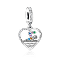 Fit Original Charm Bracelet 925 Sterling Silver Swimming Symbol She Believed She Could So She Did Bead For Making Women Berloque