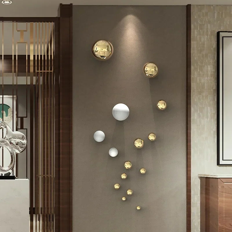 Nordic Stereo Resin Background Wall Decor Ball Living Room Decor Ball Home Accessories Hotel Commercial Space Shop Wall Hanging