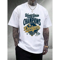 【New style】World Series Champions La Dodgers Men's T Shirts Graphic T Shirts 100 Cotton Shirts Super Soft Mens Gifts Christmas