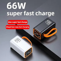 20000mAh Mini Power Bank 66W Fast Charging Power Bank Two-Way Portable External Battery Charger for IPhone Xiaomi Huawei Xiaomi