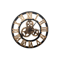 1PC 30/35/40CM Industrial Gear Wall Clock Moving Gear Clock Rustic Gear Wall Clock Industrial Decor Clock for House Warming Gift