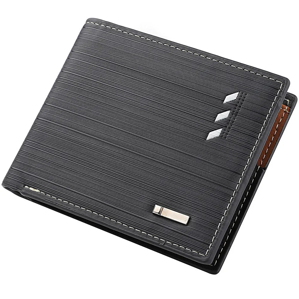 Hot Sale Men's Leather Wallet Credit Card Holder Simple Design Purse For Male