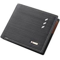 Hot Sale Men's Leather Wallet Credit Card Holder Simple Design Purse For Male
