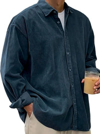 New Corduroy Shirt For Men Long-sleeved Trendy Casual Loose-fitting Thick Shirt/JacketFor Men, Suitable for Autumn and Winter