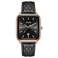 Sunkta Fashion Elegant Woman Watch Luxury Retro Calendar Silicone Belt Casual Sport Waterproof Simple Quartz Watches Ladies Gift