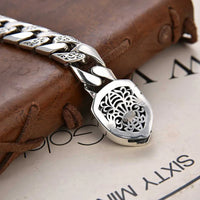 S925 sterling silver bracelet domineering lion tank bracelet Fashion Simple retro jewelry Creativity Gift