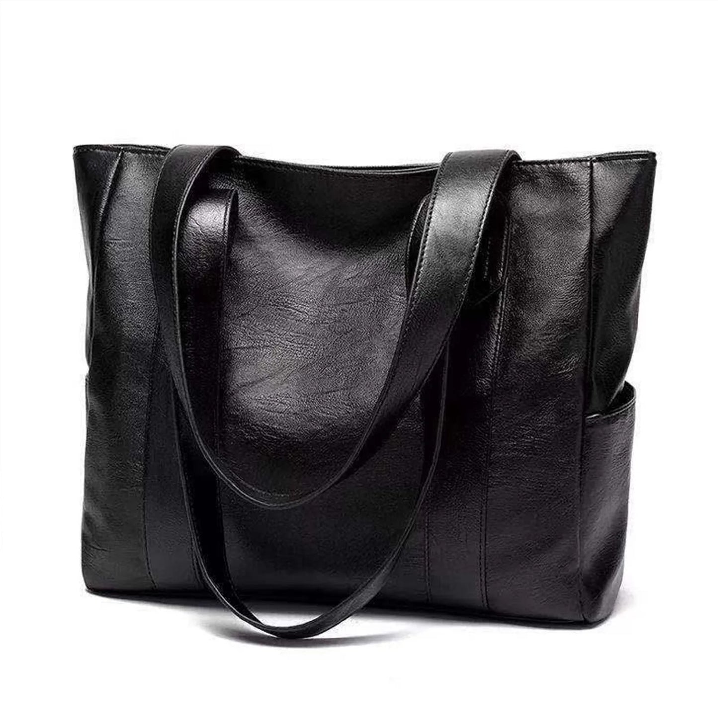 Big Soft Leather Bag Female 2025 New Tide Version Of Everything Simple Large Capacity Tote Single Shoulder Handbag