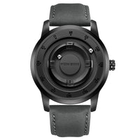 FOXBOX Watch Personalized Fashion Floating Magnetic Pointer Free Ball Bearing Creative Simple Waterproof Quartz Watch for Men