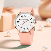 LIGE Luxury Silicone Strap Women's Wristwatch Digital Elegant Ladies Watches Fashion Simple Waterproof Quartz Watches for Woman