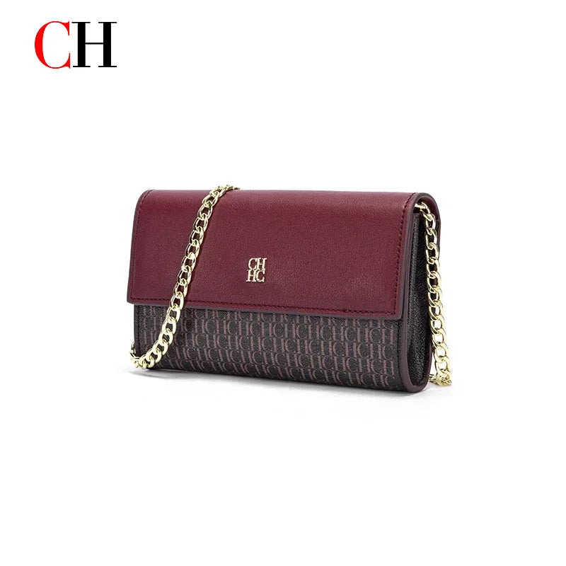 CH Fashion Women's Shoulder Bag with Letter Printing Design 2025 Festival Essential Versatile Women's Chain Bag