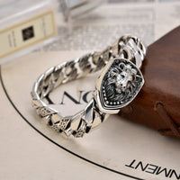 S925 sterling silver bracelet domineering lion tank bracelet Fashion Simple retro jewelry Creativity Gift