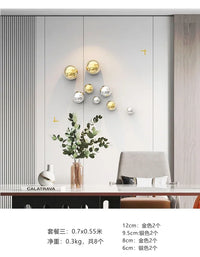 Nordic Stereo Resin Background Wall Decor Ball Living Room Decor Ball Home Accessories Hotel Commercial Space Shop Wall Hanging