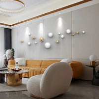 Nordic Stereo Resin Background Wall Decor Ball Living Room Decor Ball Home Accessories Hotel Commercial Space Shop Wall Hanging
