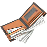 Hot Sale Men's Leather Wallet Credit Card Holder Simple Design Purse For Male