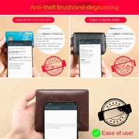 Vintage Leather Mini Wallets for Men RFID Card Holder Money Clip Slim Male  Purse Men's Wallet Bag 2026