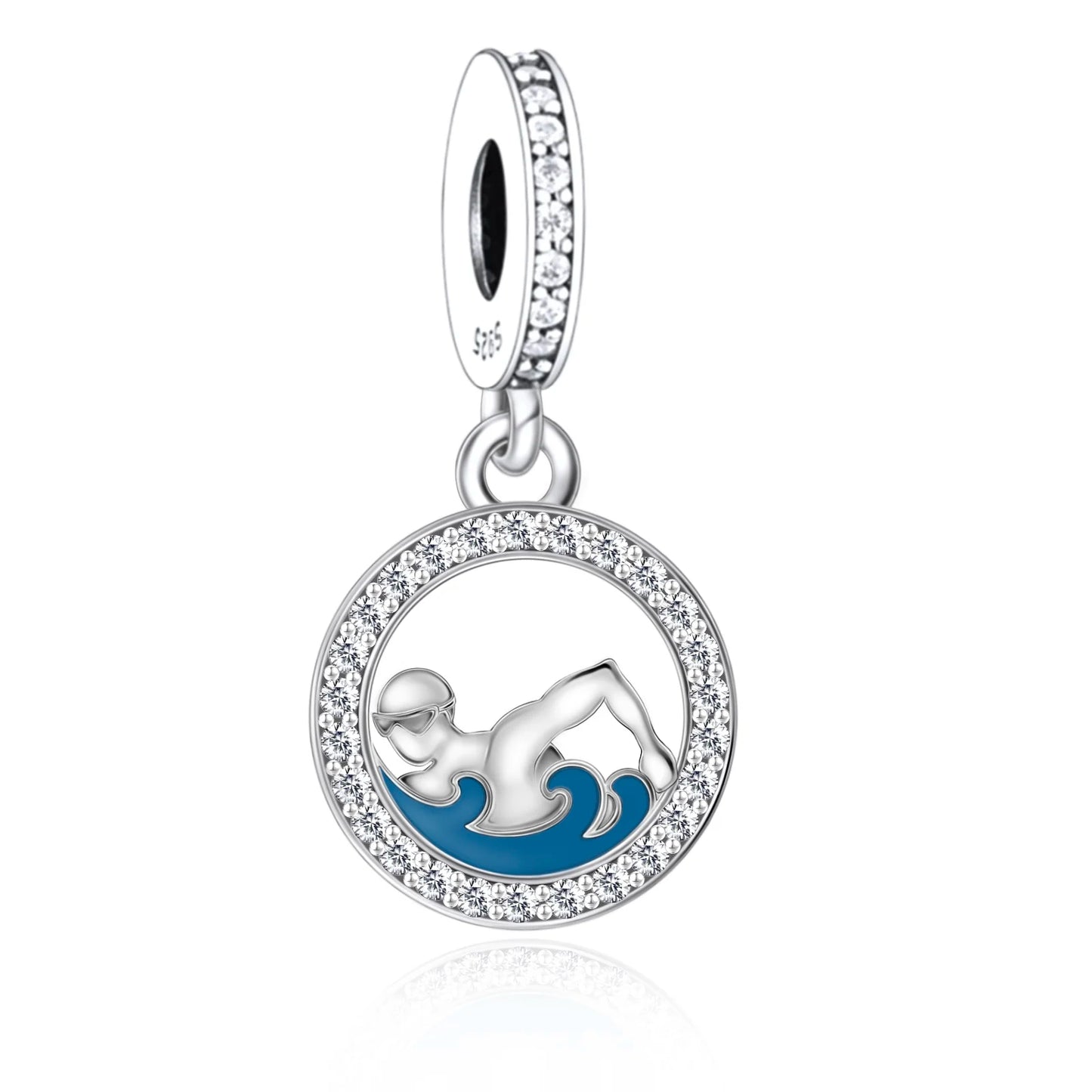 Fit Original Charm Bracelet 925 Sterling Silver Swimming Symbol She Believed She Could So She Did Bead For Making Women Berloque