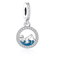 Fit Original Charm Bracelet 925 Sterling Silver Swimming Symbol She Believed She Could So She Did Bead For Making Women Berloque