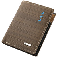 Hot Sale Men's Leather Wallet Credit Card Holder Simple Design Purse For Male