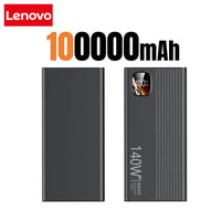 Lenovo 500000mAh 140W PowerBank Super Fast Charge Portable Powerbank External Battery Charger LED Display For iPhone