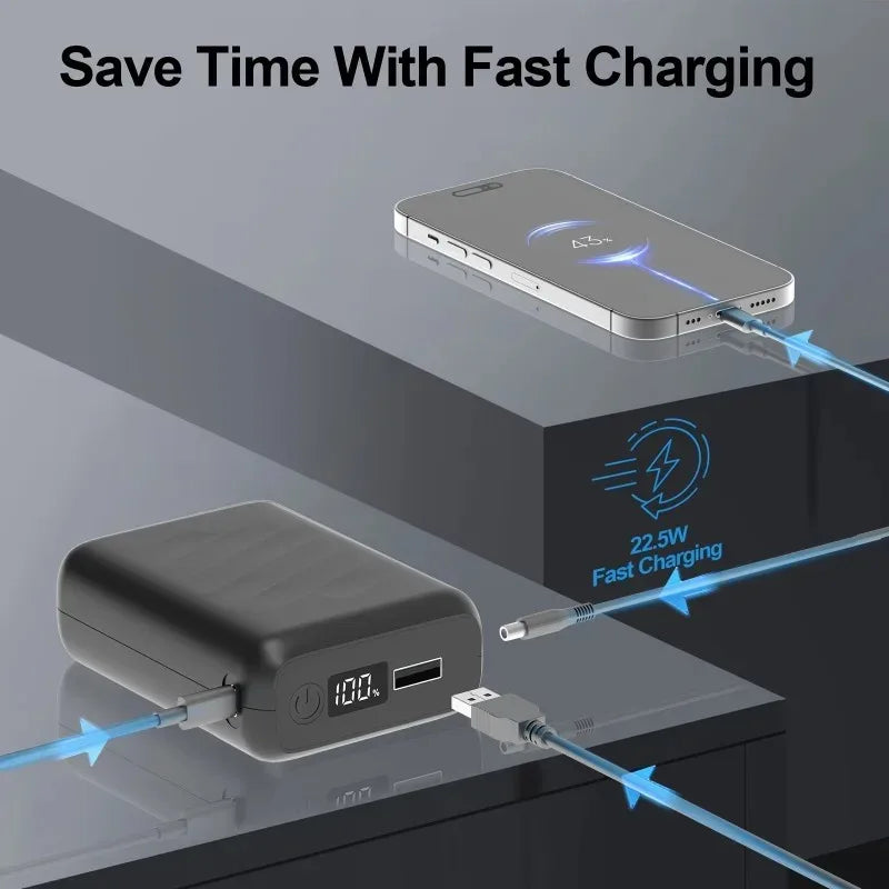 30000mAh Rechargeable 12V 3A Power Pack Suitable For Heating Vests Power Banks Backup Batteries And Air Conditioning Workwear